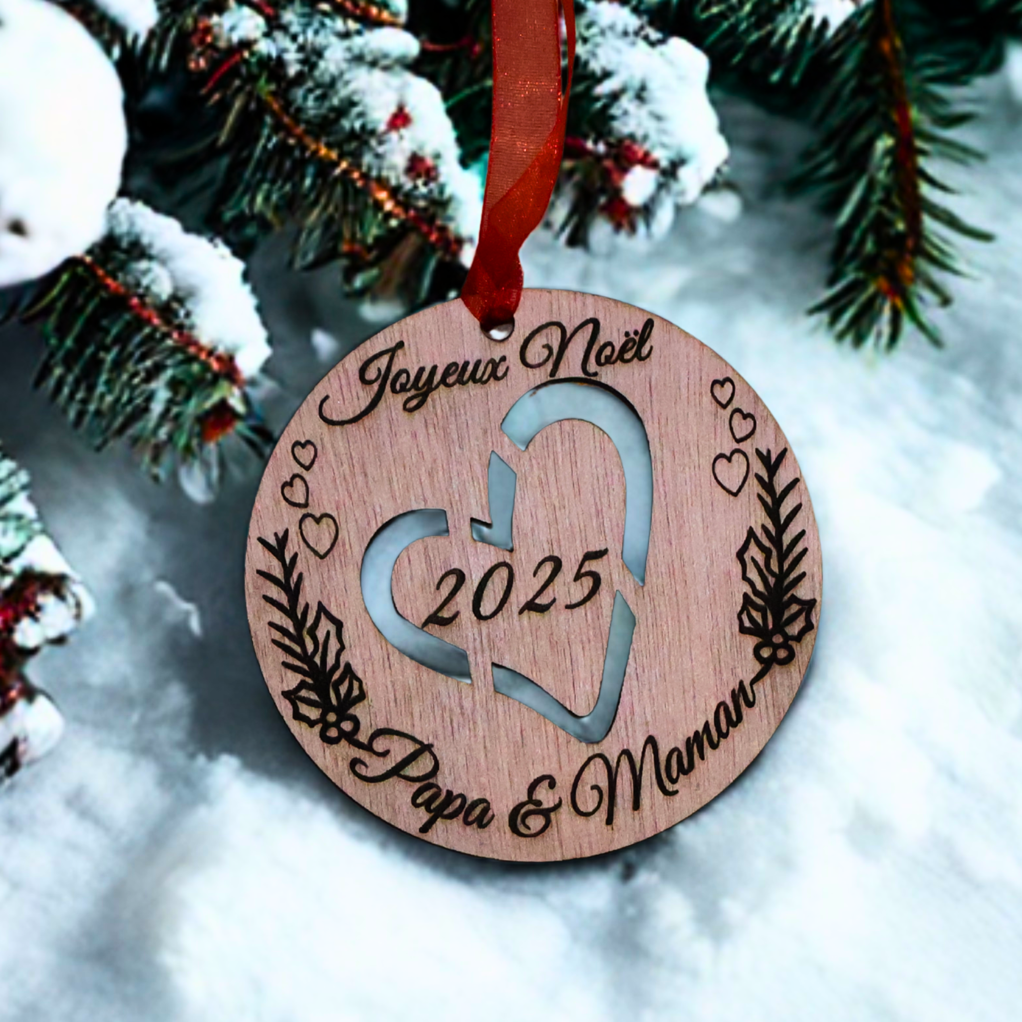 Boule de Noël personnalisée Mon premier Noël 2025