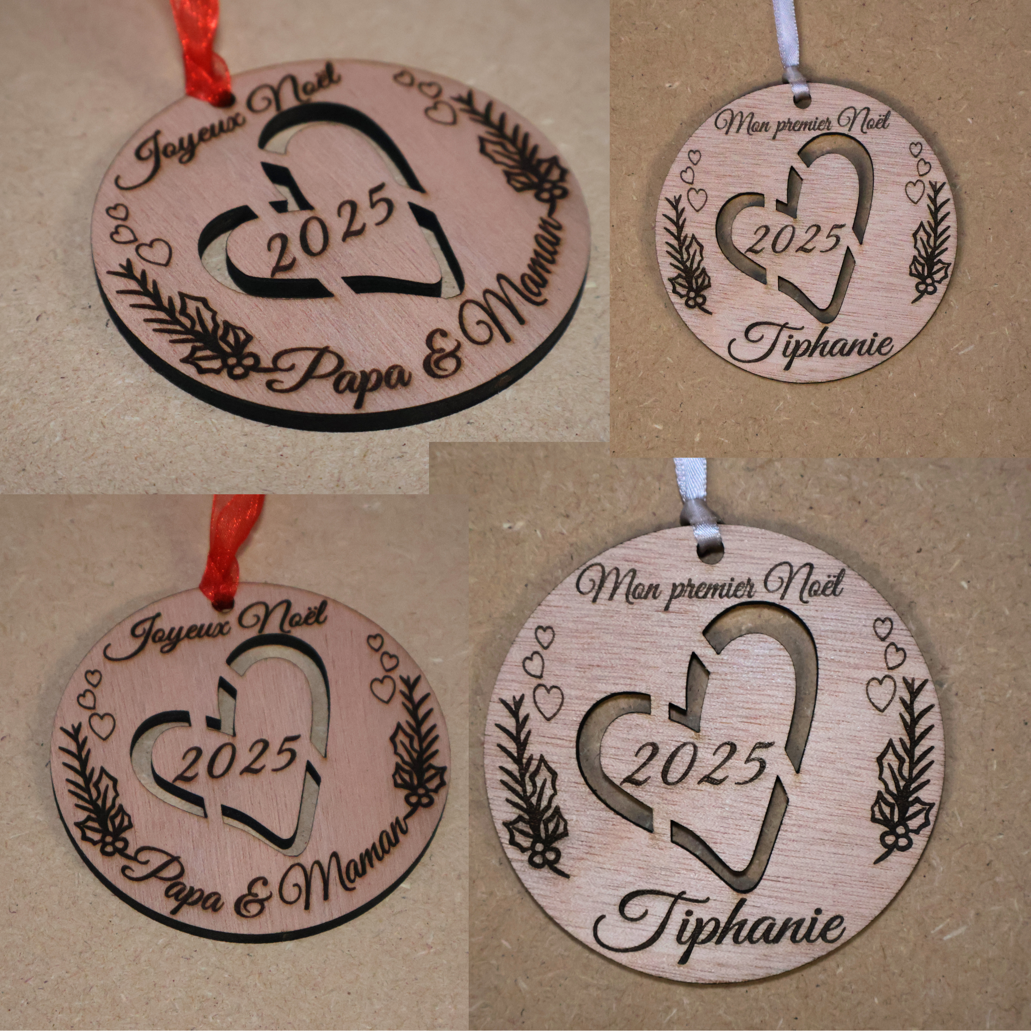Boule de Noël personnalisée Mon premier Noël 2025