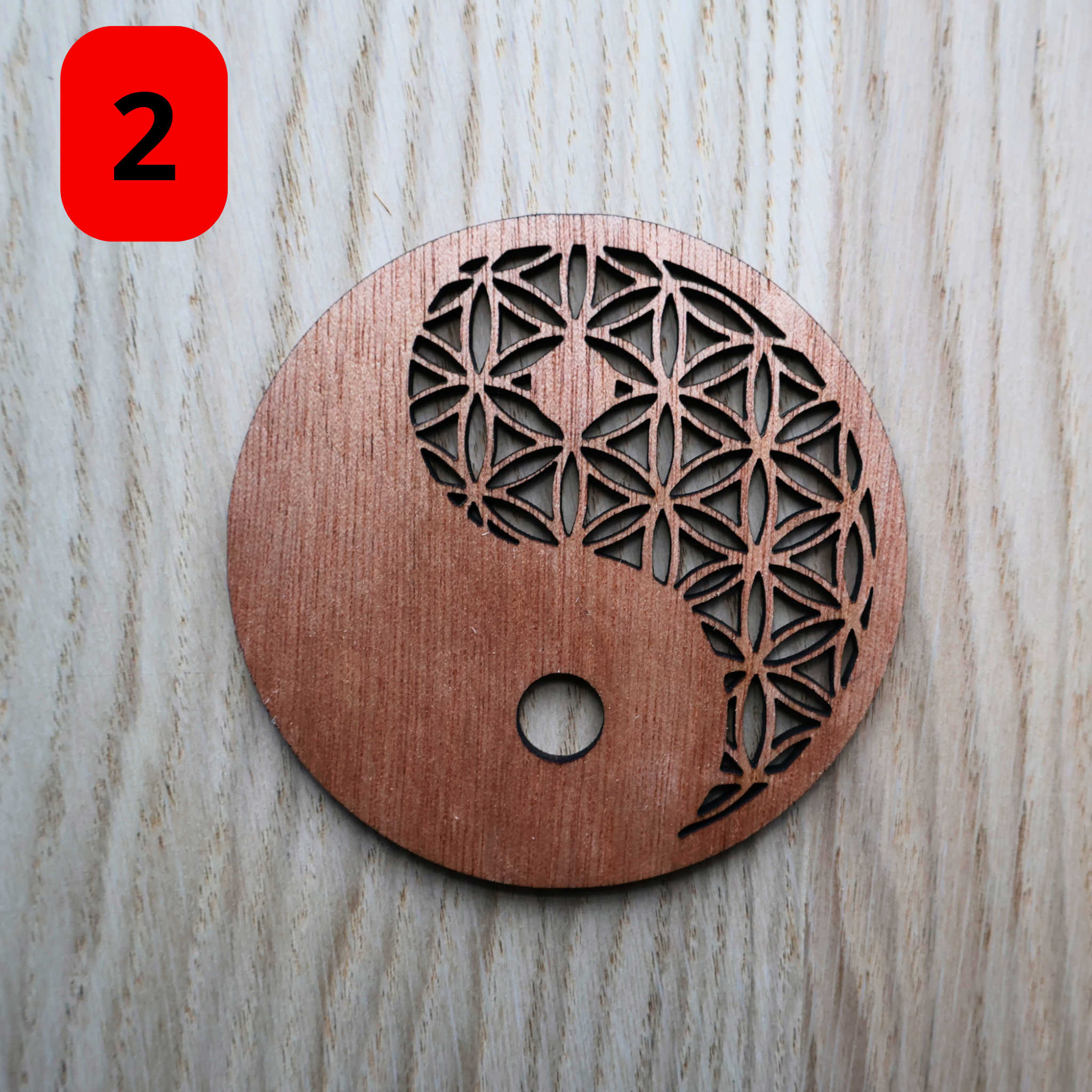 Dessous de verre mandala fleur de vie personnalisé