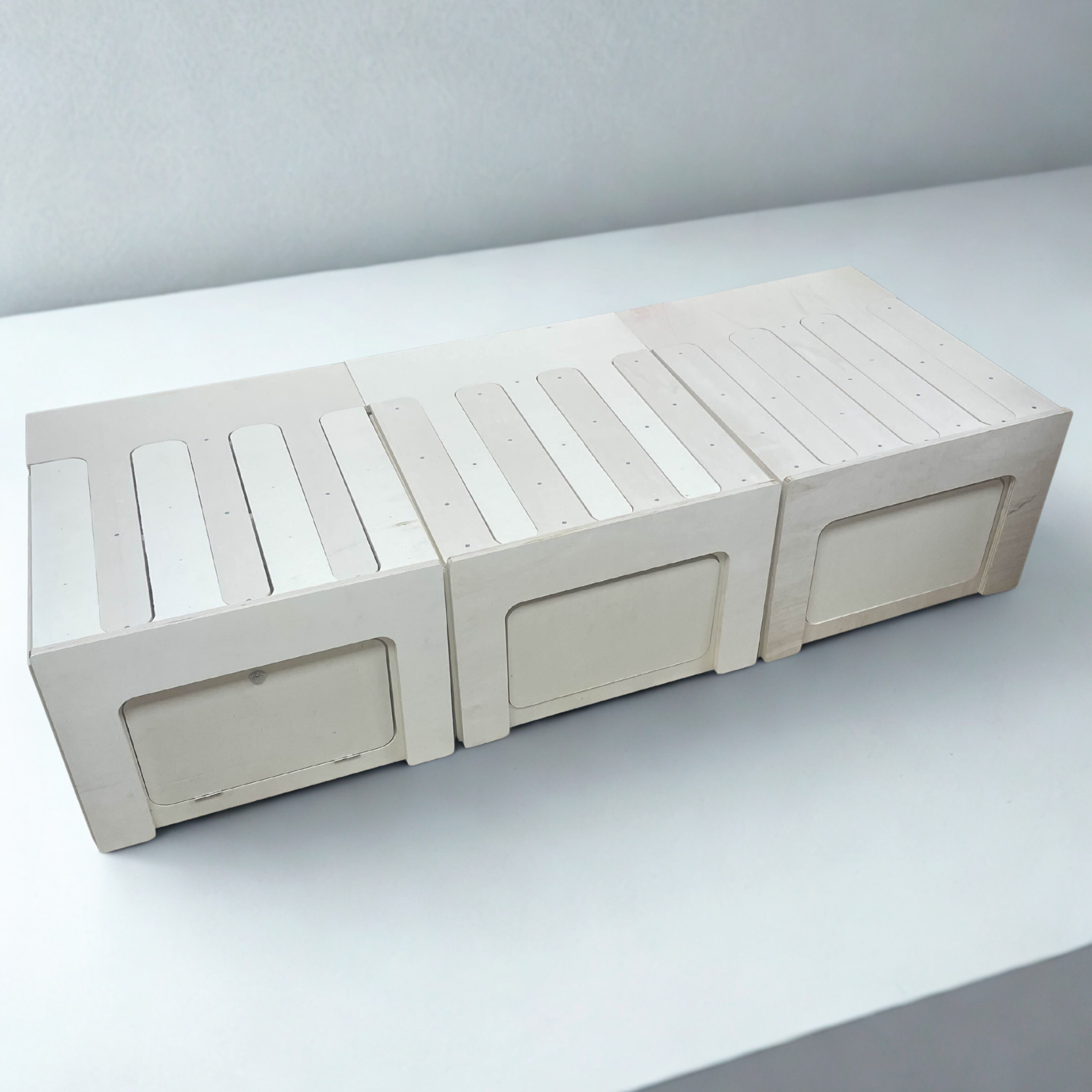 Lit peigne en bois pour van aménagé Modulaire & rangement L120cm