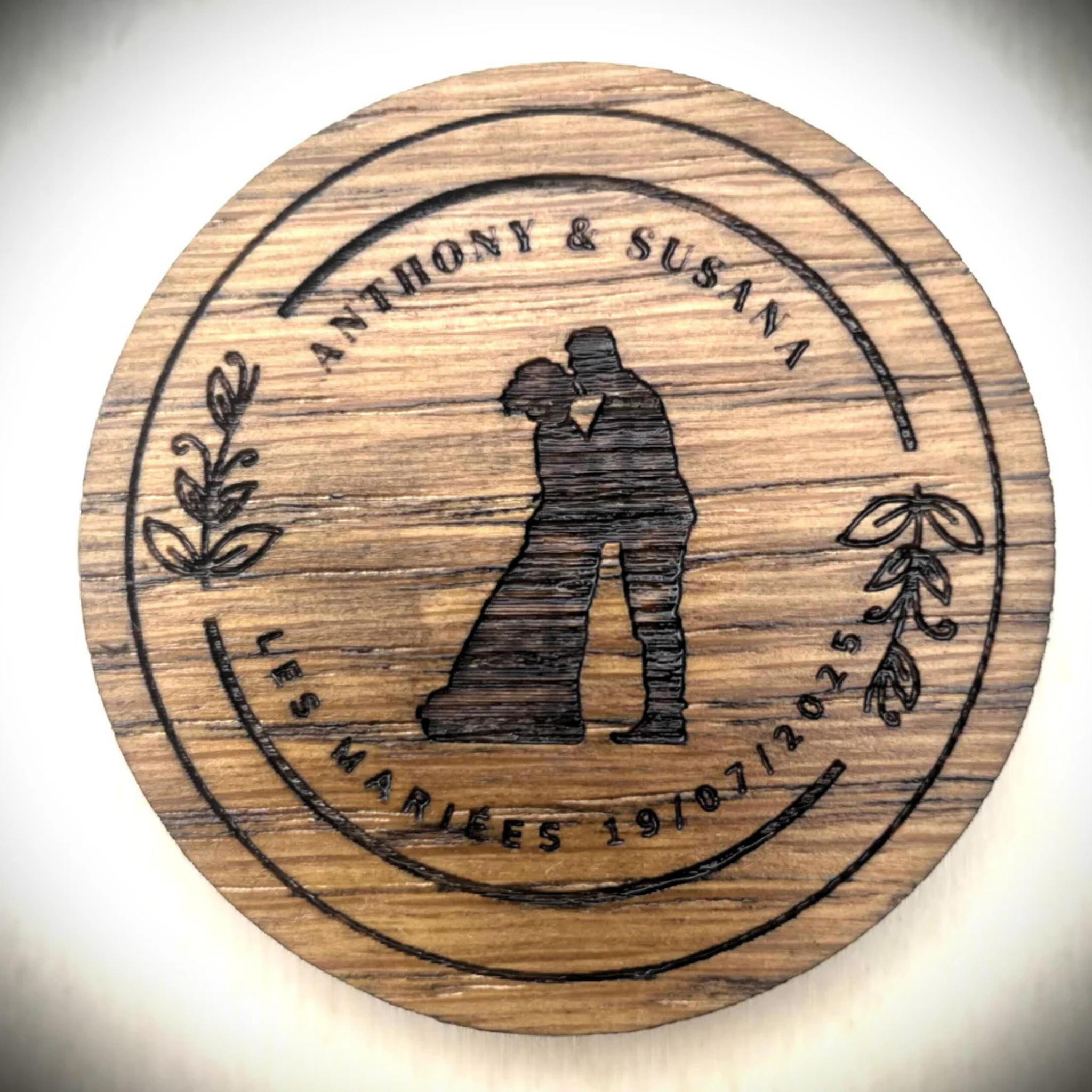 Badge en bois chêne