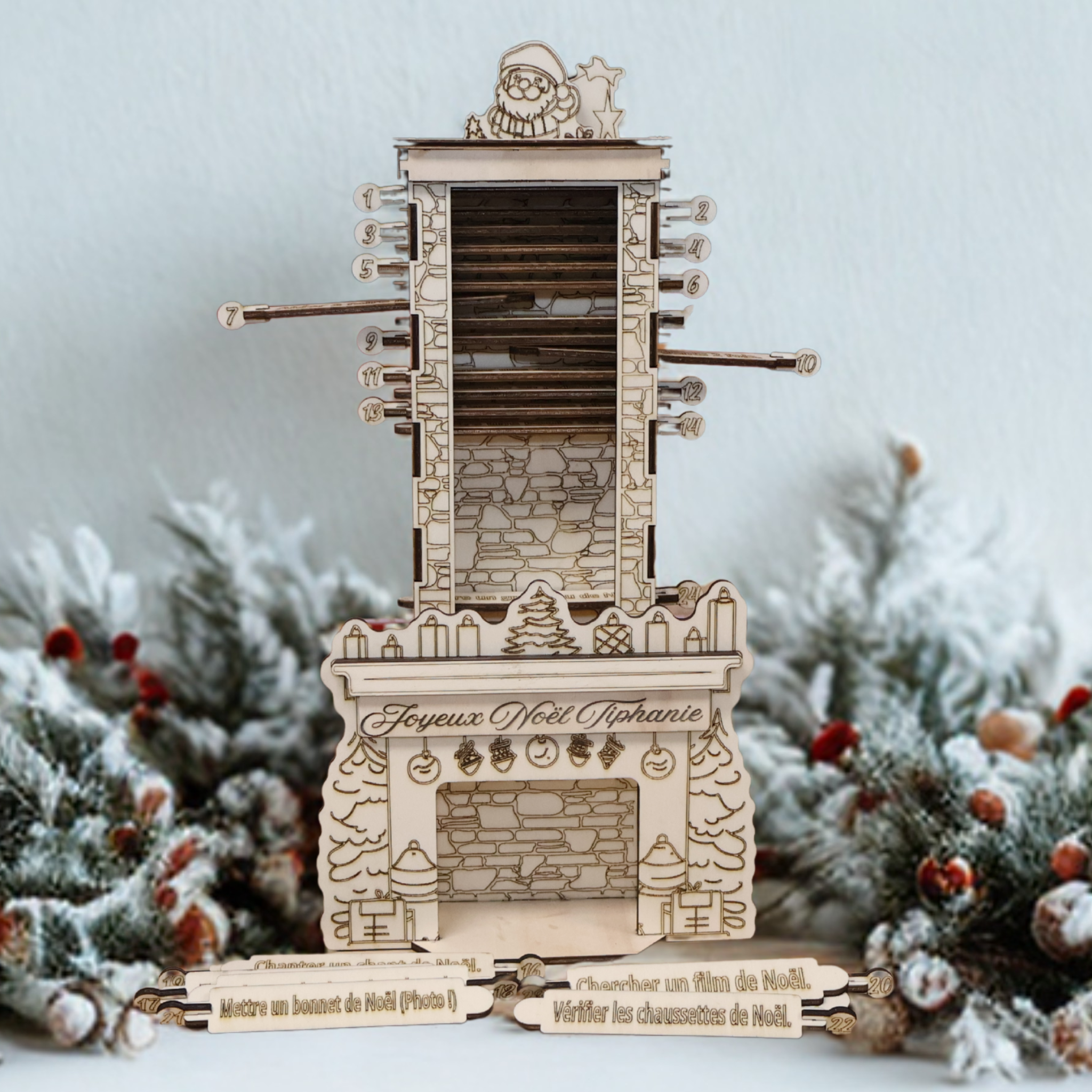 Calendrier de l’Avent en bois personnalisé