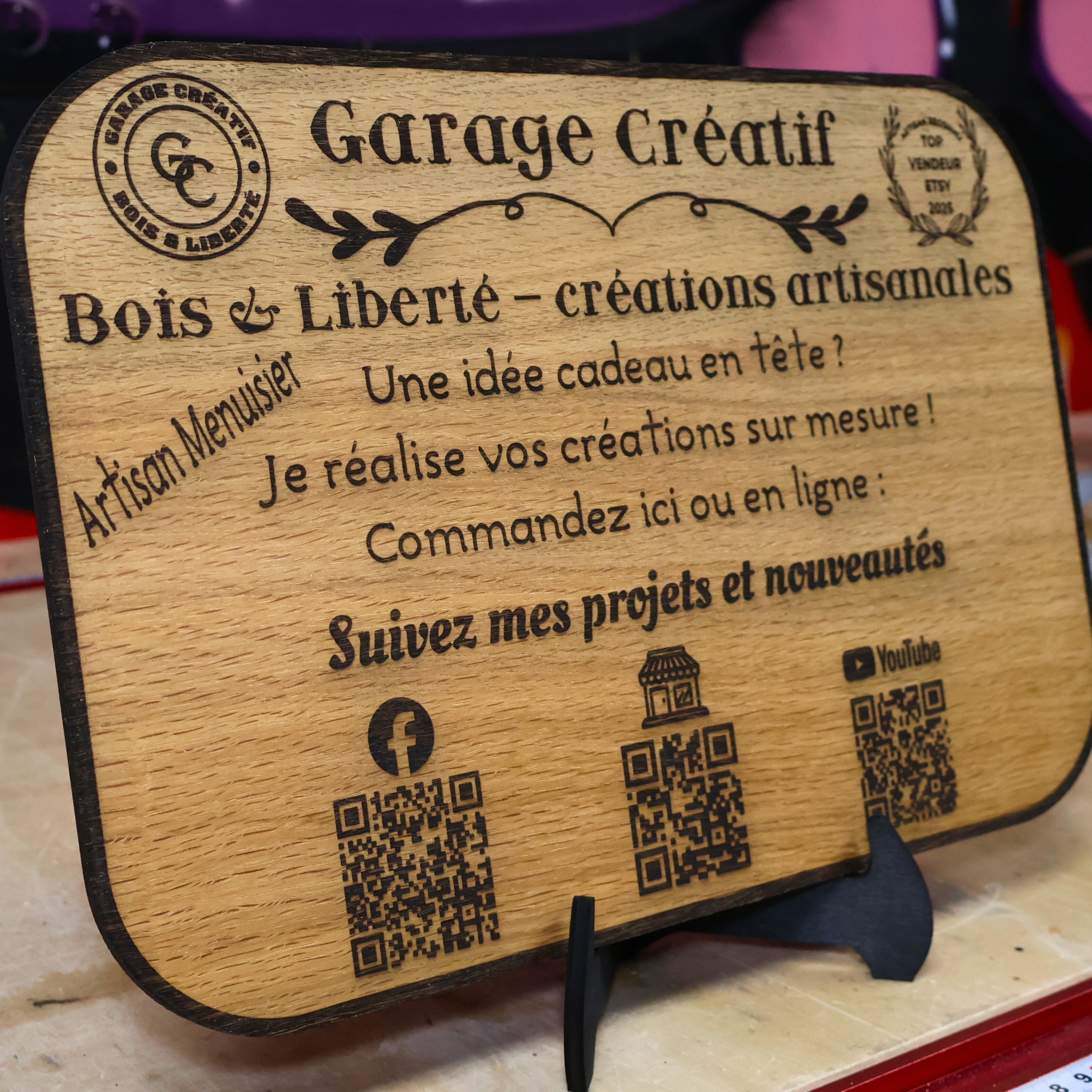 Pancarte personnalisée artisan/autre