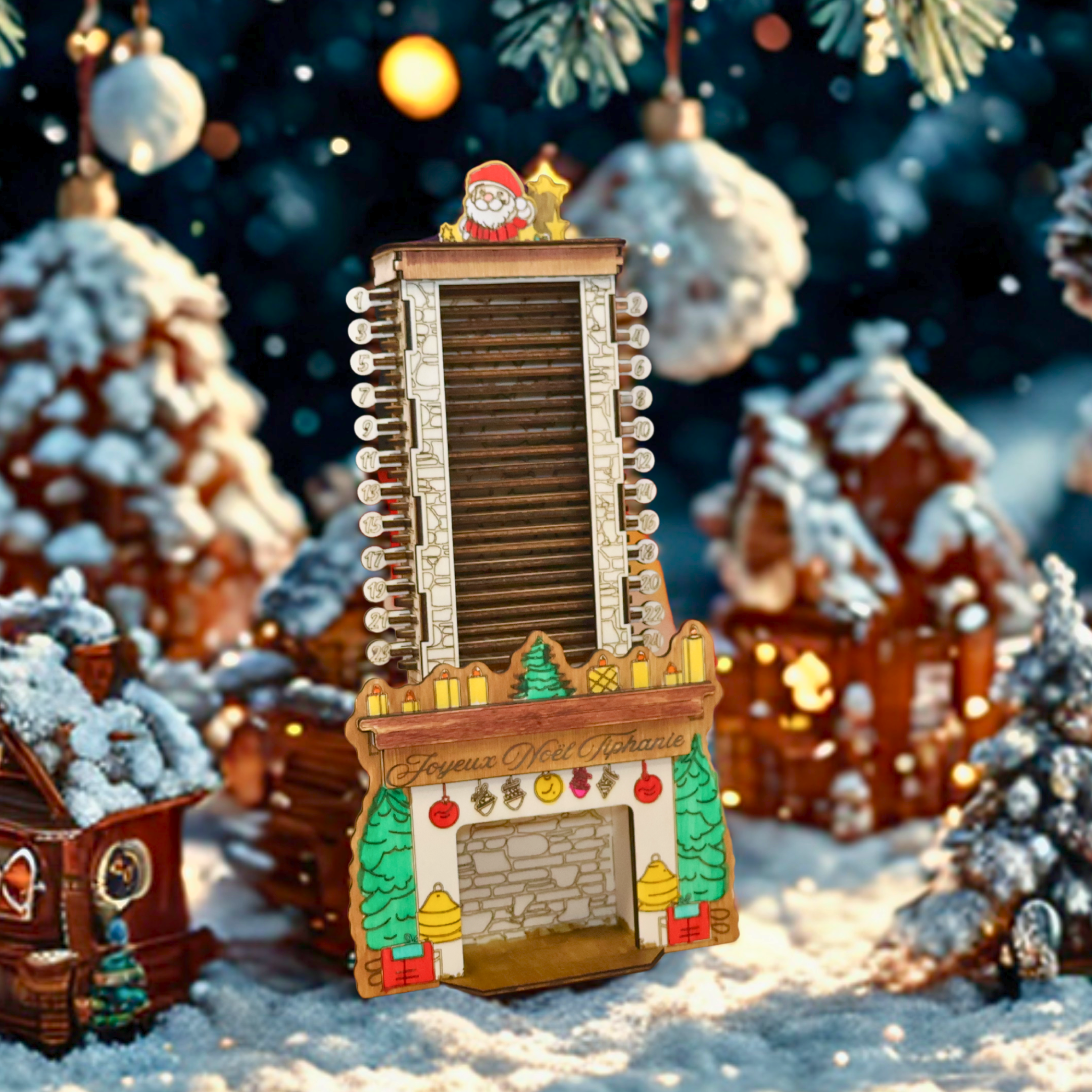 Calendrier de l’Avent en bois personnalisé