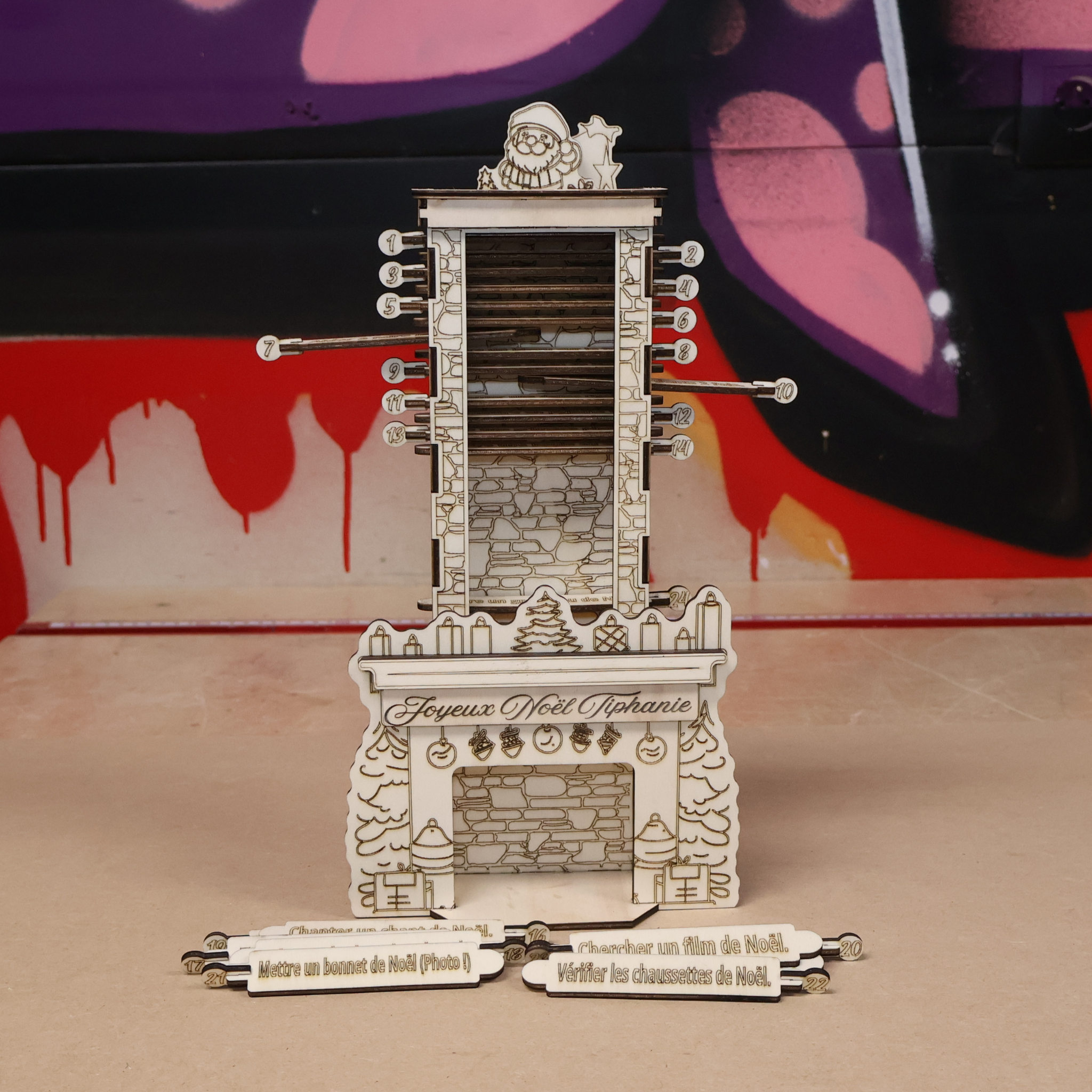 Calendrier de l’Avent en bois personnalisé