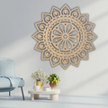 Mandala en bois personnalisable unique en chêne