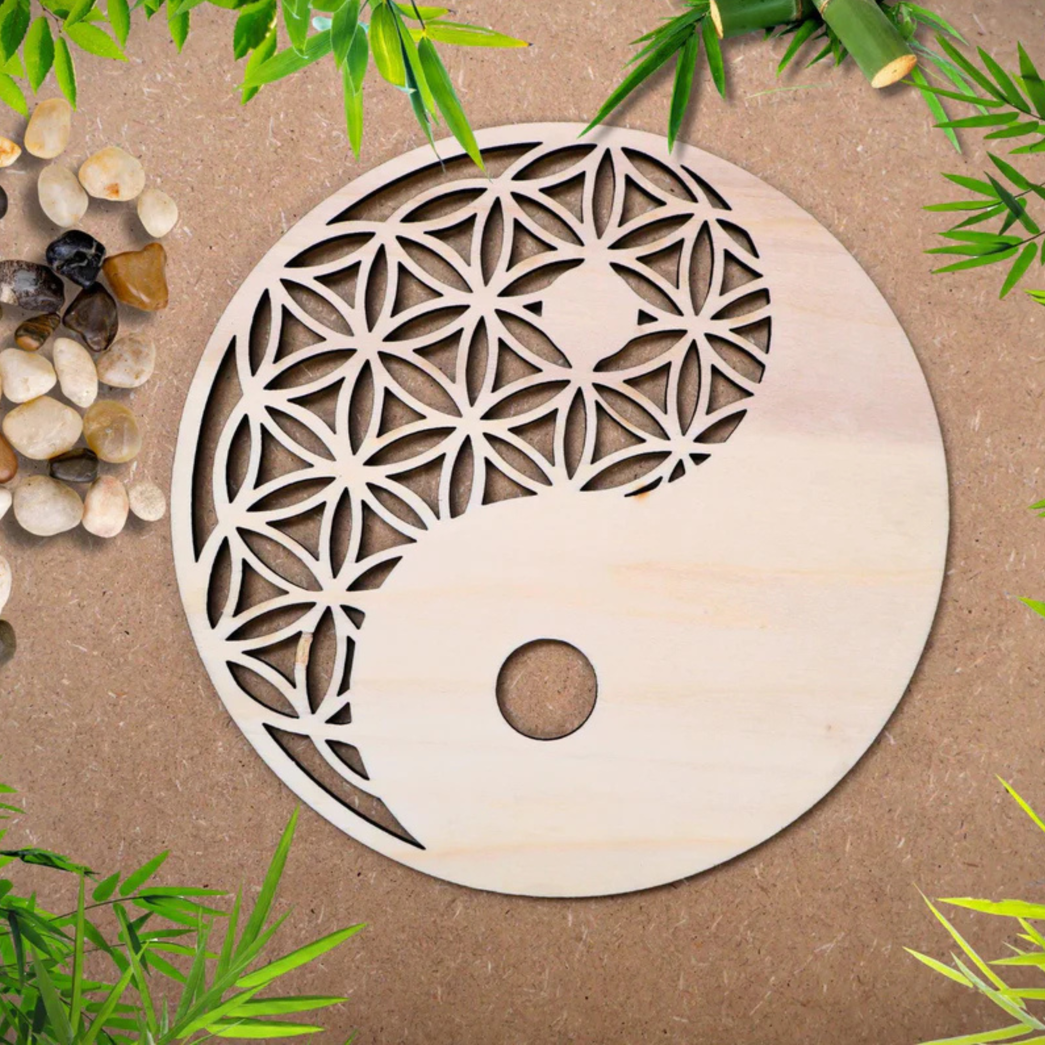 Fleur de Vie en bois, Mandala, décoration murale & table