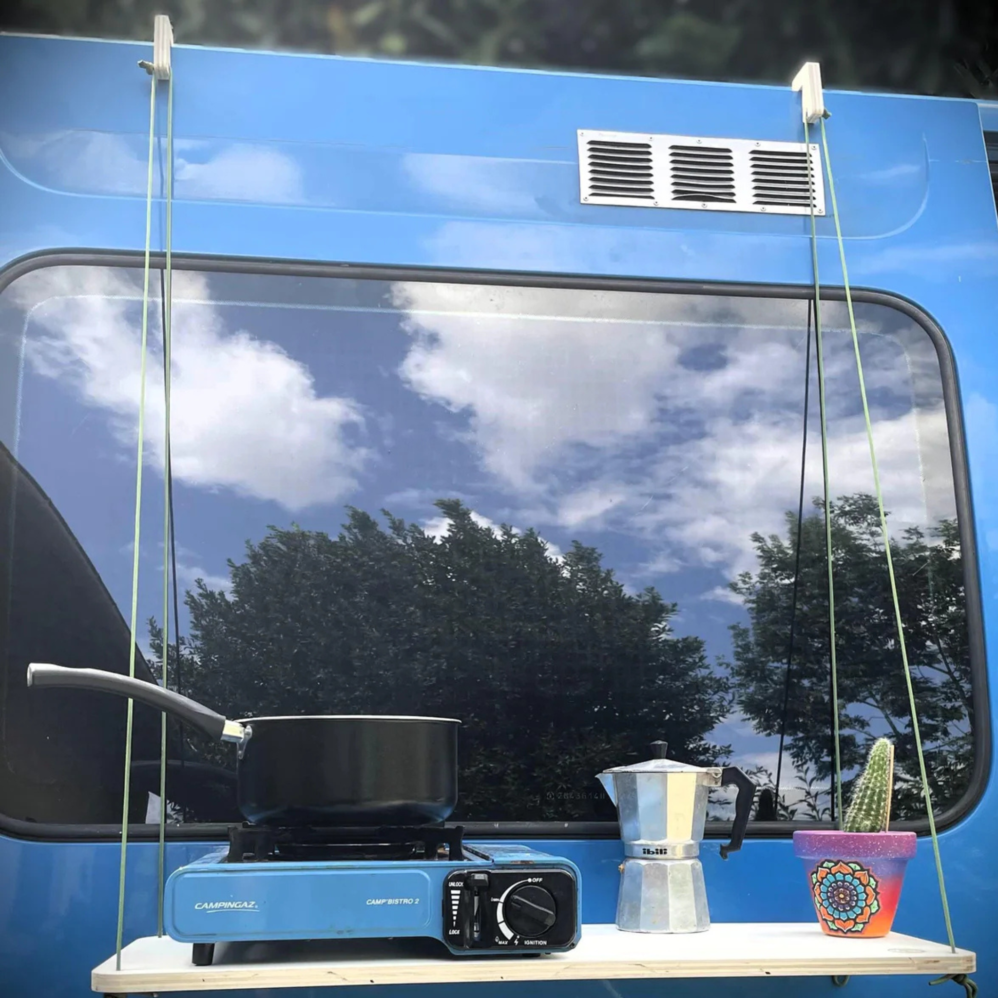 Crochet fixation bois pour van Support tablette vendu par deux