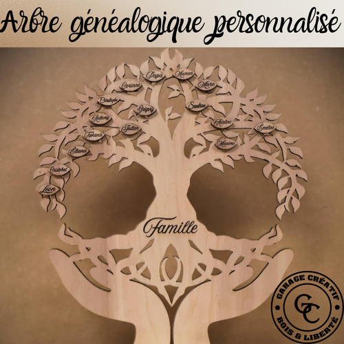 Personalized Wooden Family Tree – Custom Family Gift – Handcrafted Wooden Family Names Decoration – Family Heritage Art
