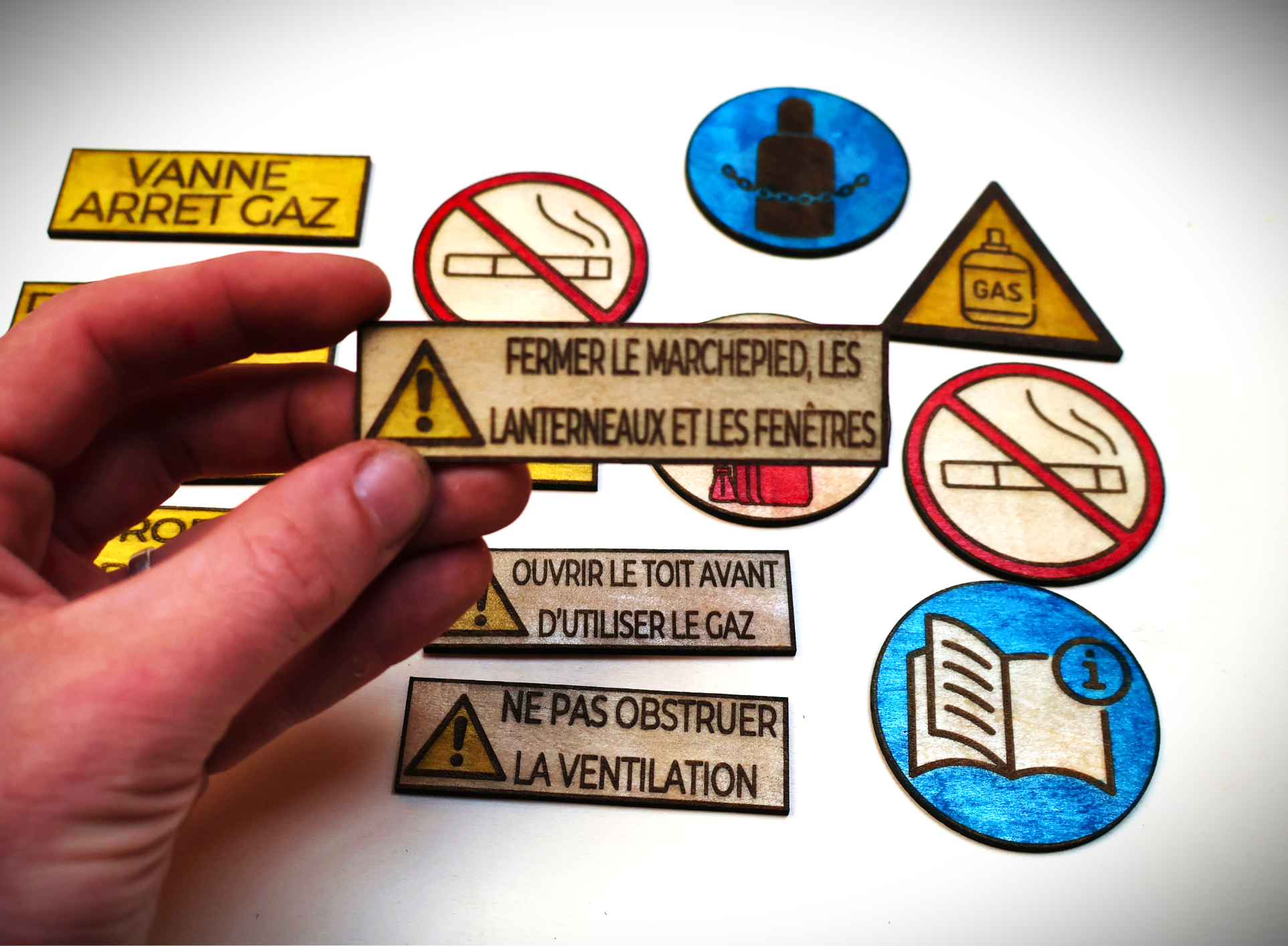 VASP wooden labels for camper vans