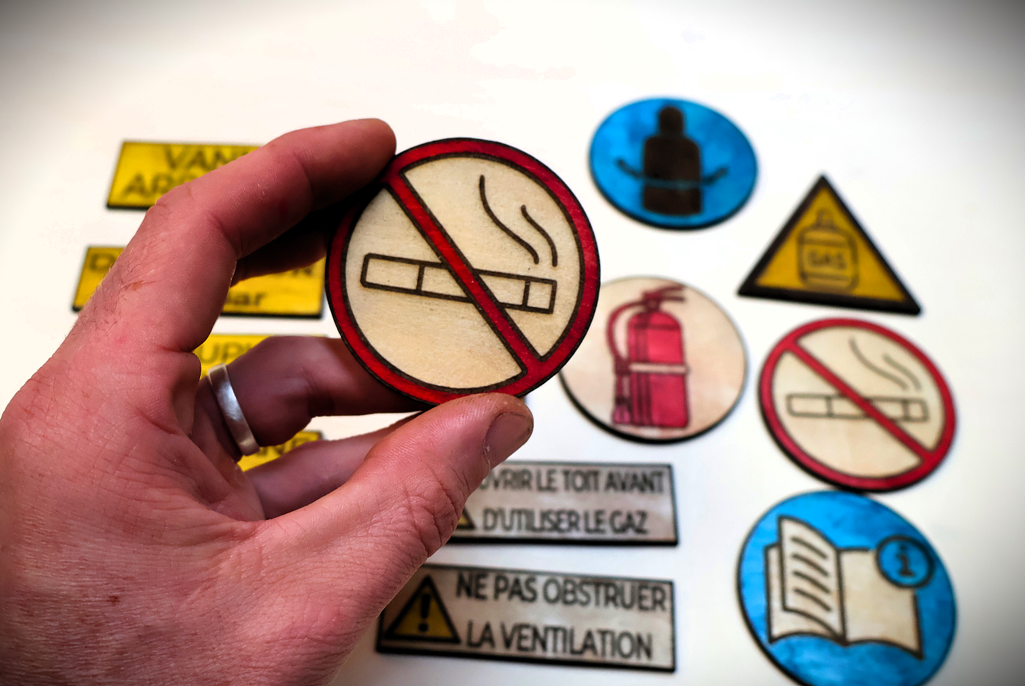 VASP wooden labels for camper vans