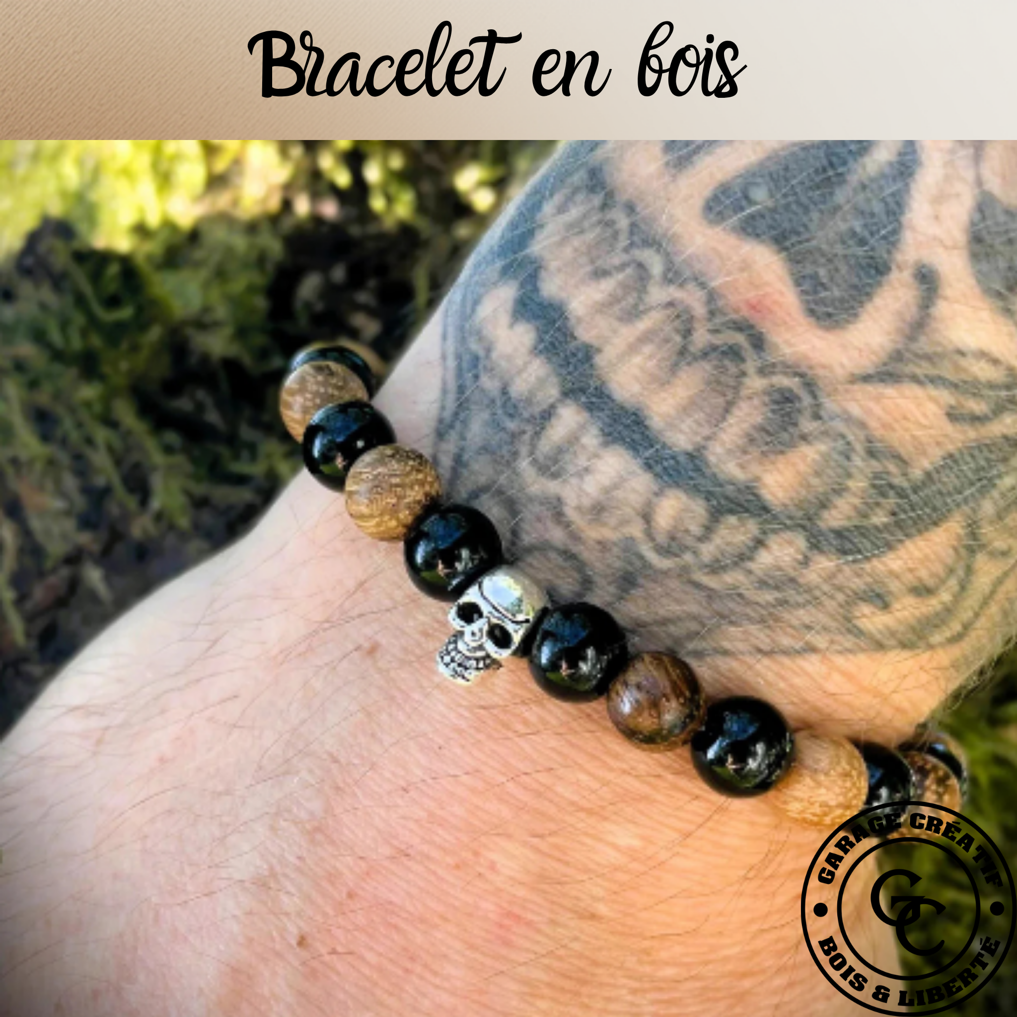 Bracelet en bois artisanal