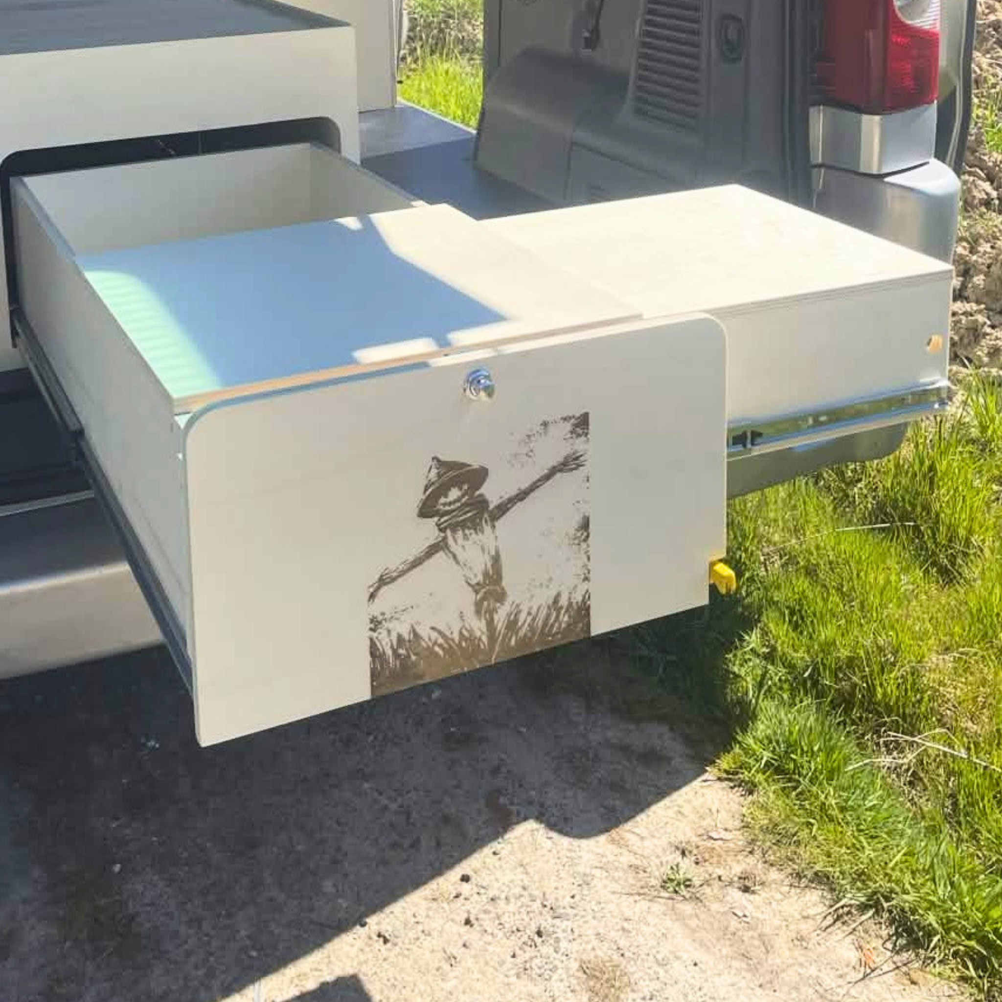 Lit peigne en bois pour van aménagé Modulaire & rangement L120cm