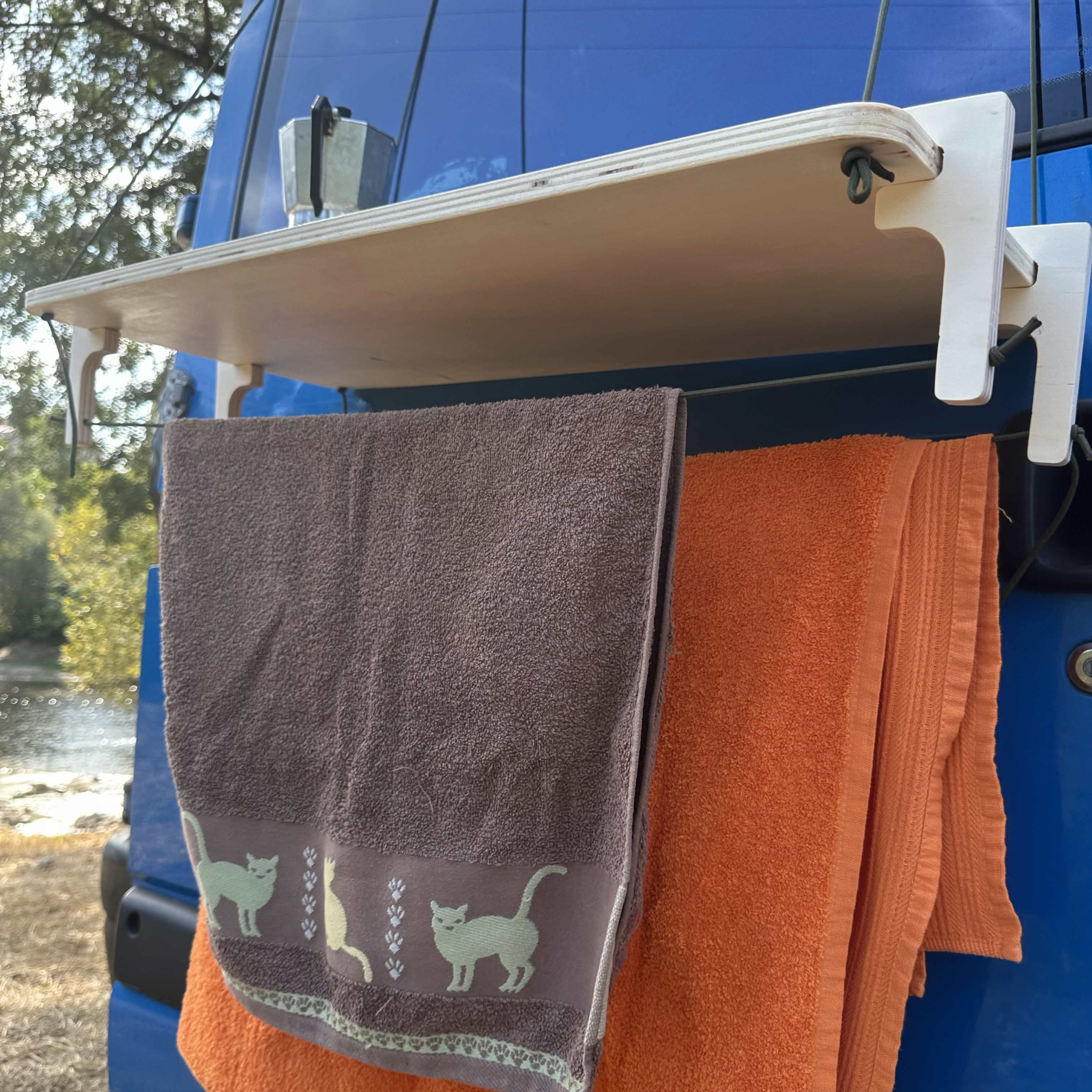 Support à linge pour tablette suspendue – Corde élastique