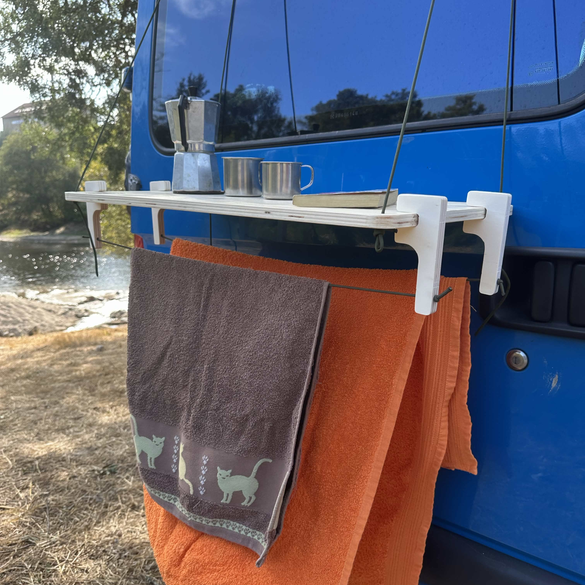 Support à linge pour tablette suspendue – Corde élastique