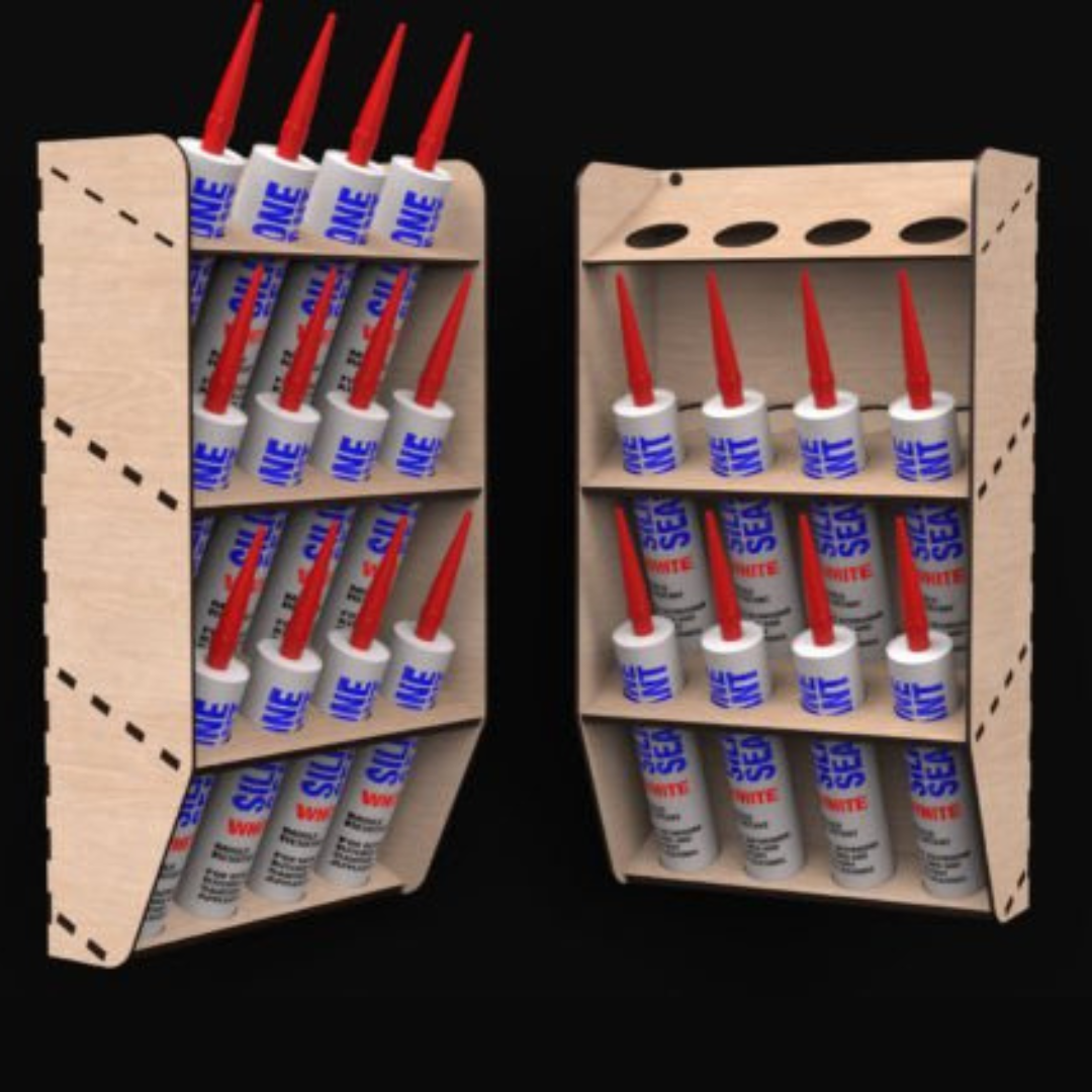 Rangement Mural pour Cartouches de Silicone et Colle