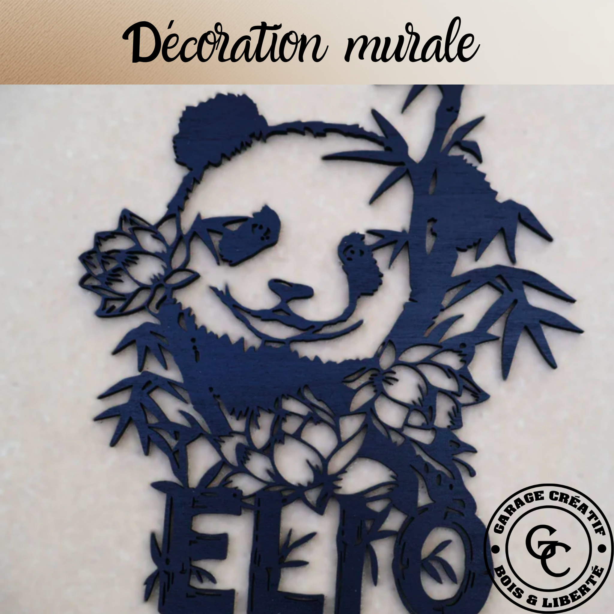 Décoration murale en bois personnalisée avec prénoms de famille
