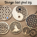 Fichier SVG pour découpe laser, forme mandala