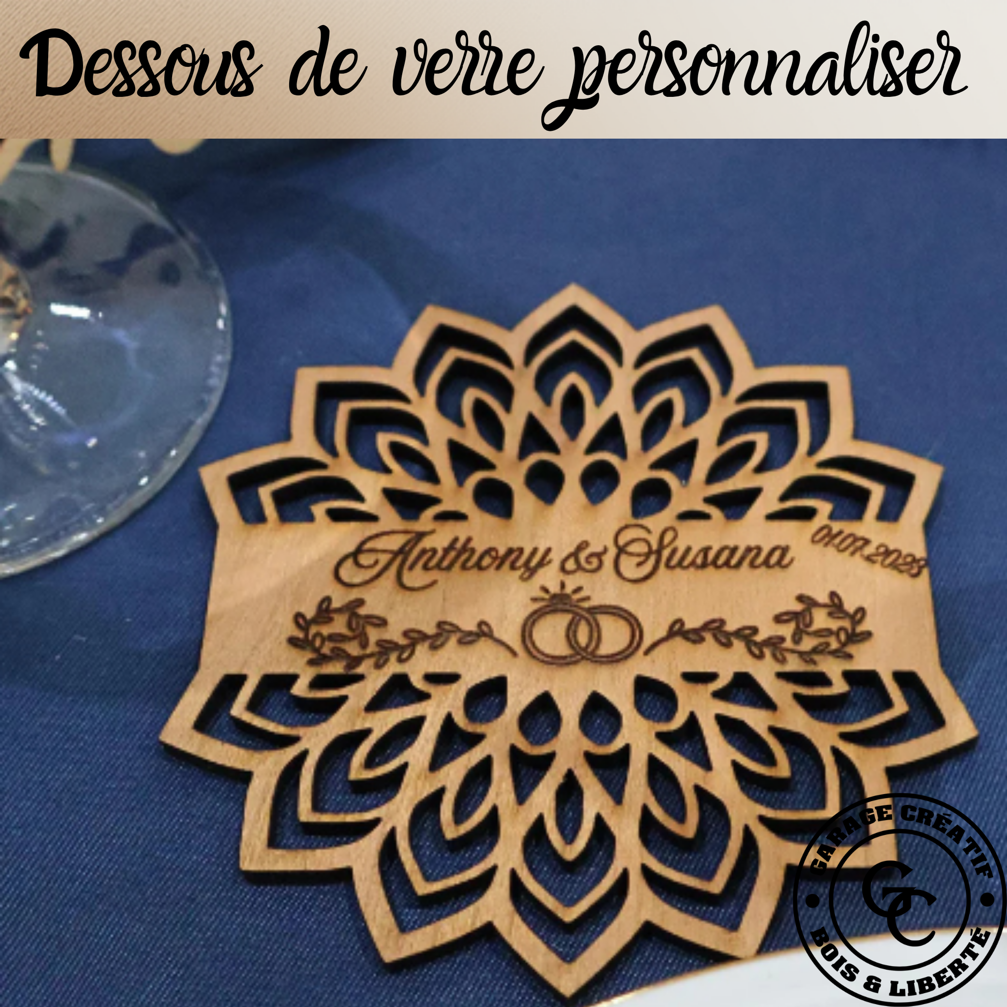 dessous de verre personnalisé pour evenement 