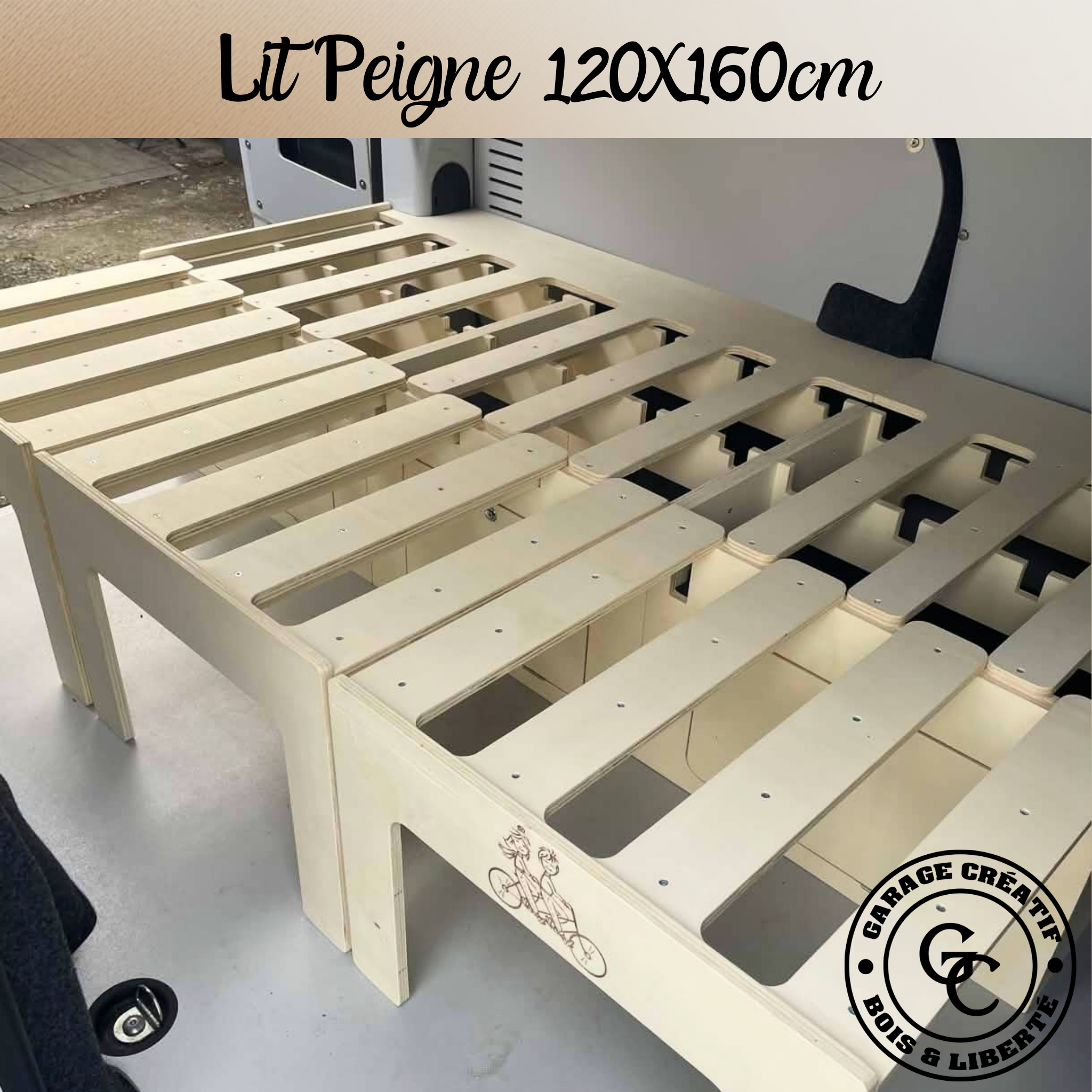 lit peigne van aménagé bois fabrication artisanal français