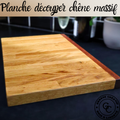 Solid oak cutting board with engraving – Handmade wooden chopping board for kitchen & gift
