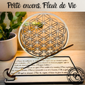 Porte-encens Fleur de Vie personnalisable avec gravure texte sur mesure