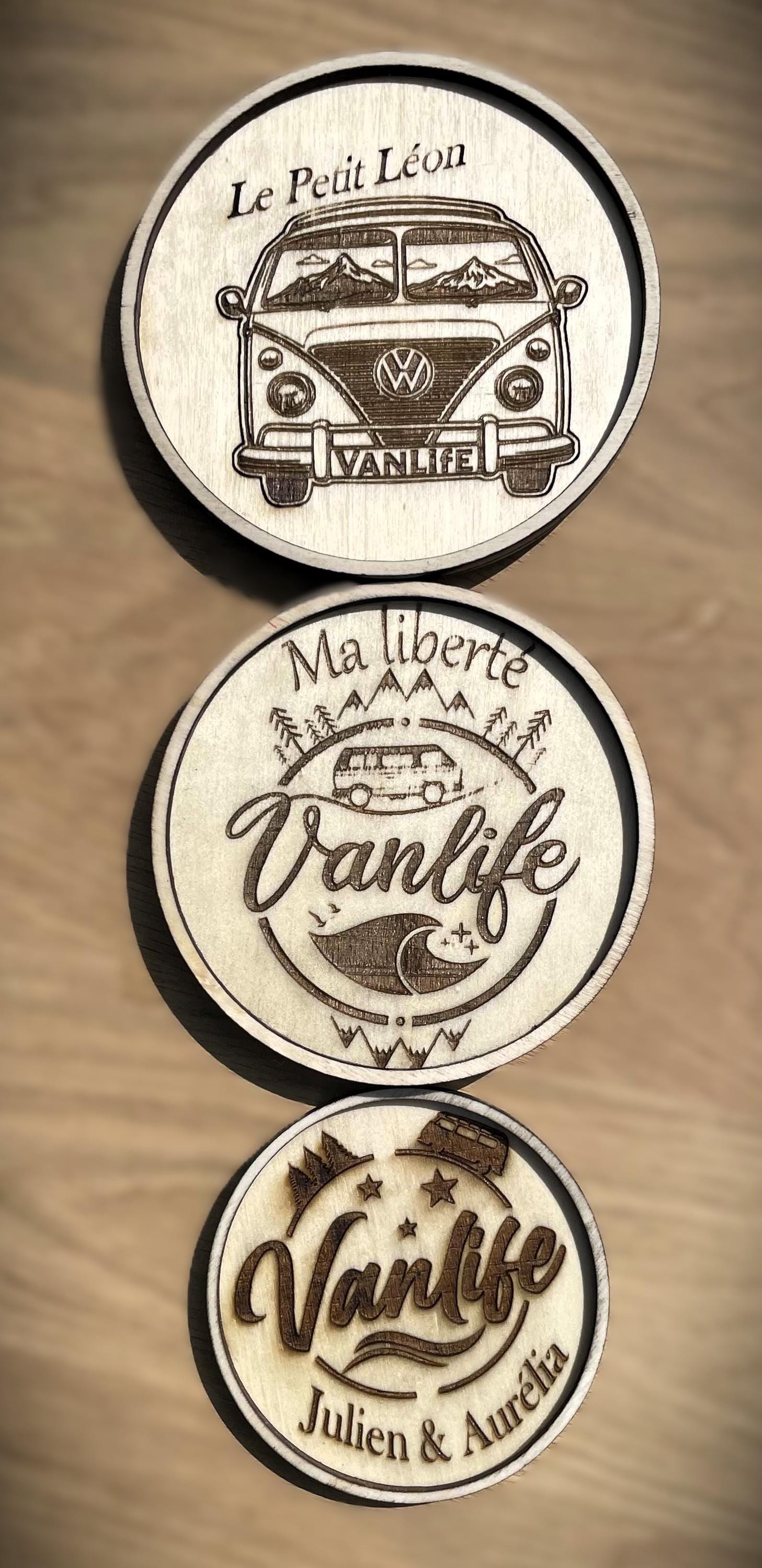 Pancarte van personnalisée Décoration à coller ou suspendre van accessoires