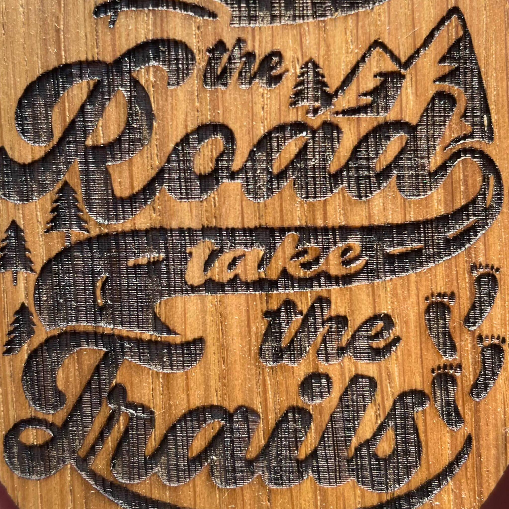 Autocollant bois chêne avec veinage naturel unique gravure personnalisée