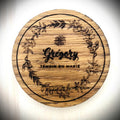 Badge fabriqué en bois durable et respectueux de l'environnement.