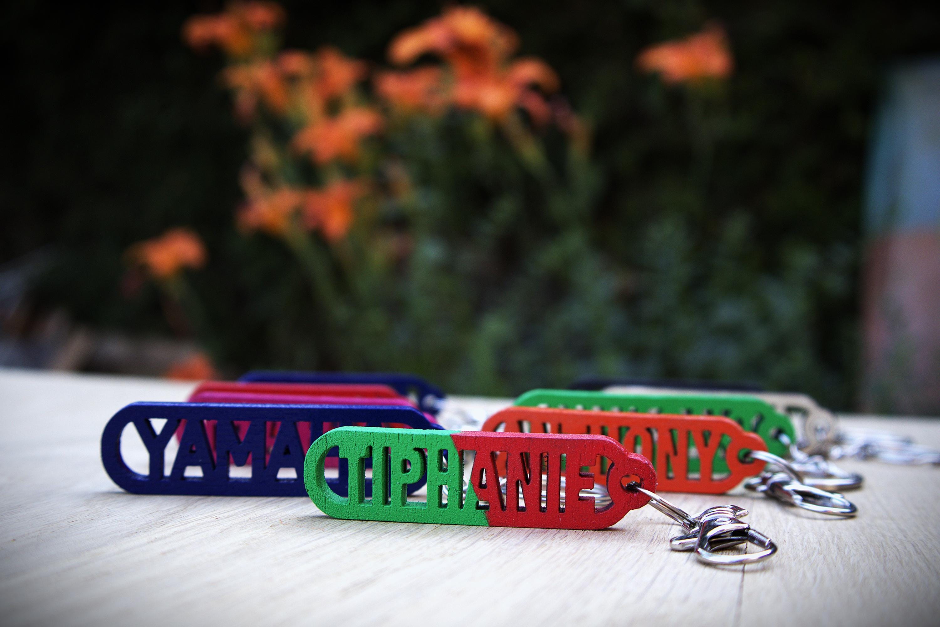 Porte-clé personnalisé en bois