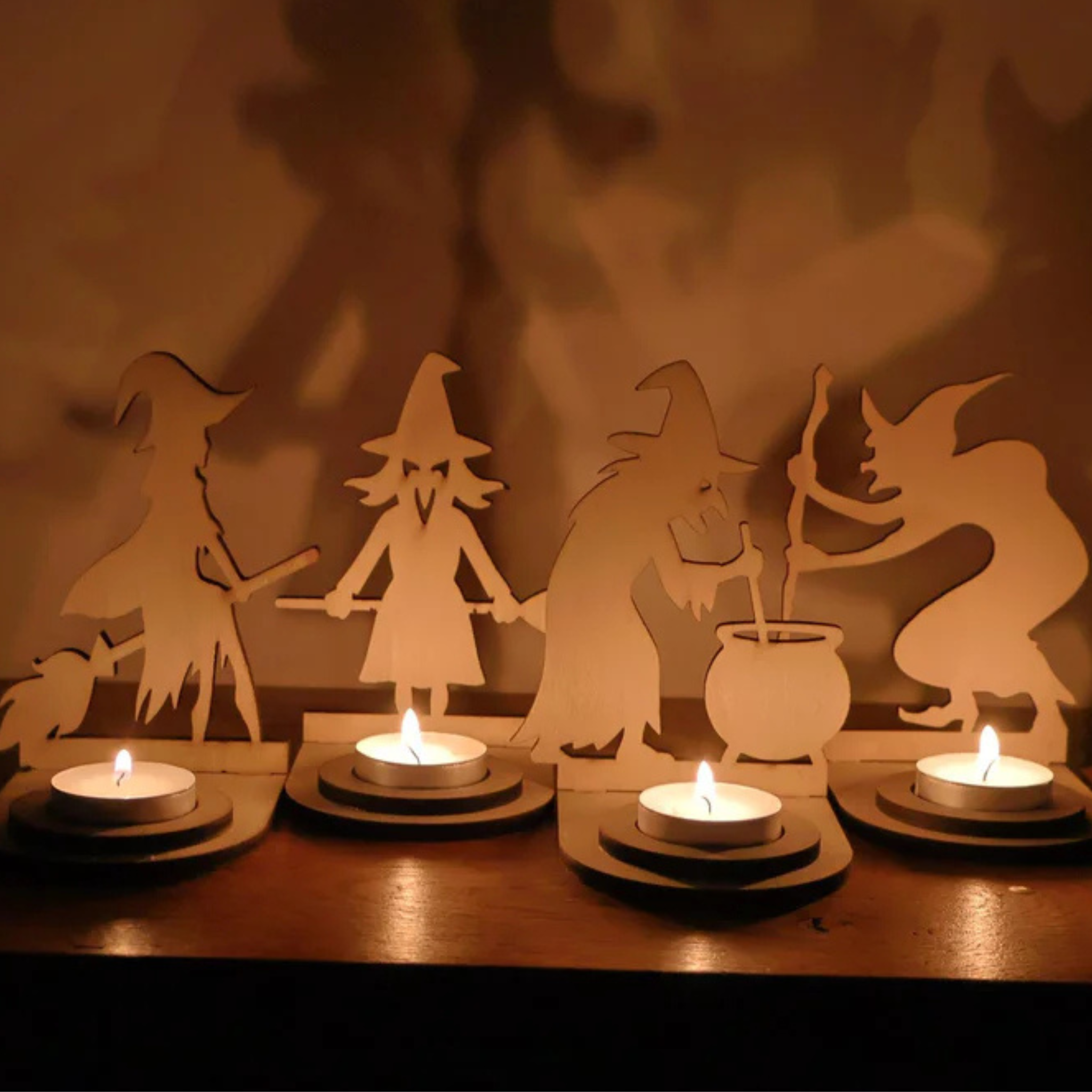 Décoration Halloween en bois fabrication artisanal