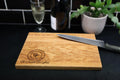 Solid oak cutting board with engraving – Handmade wooden chopping board for kitchen & gift