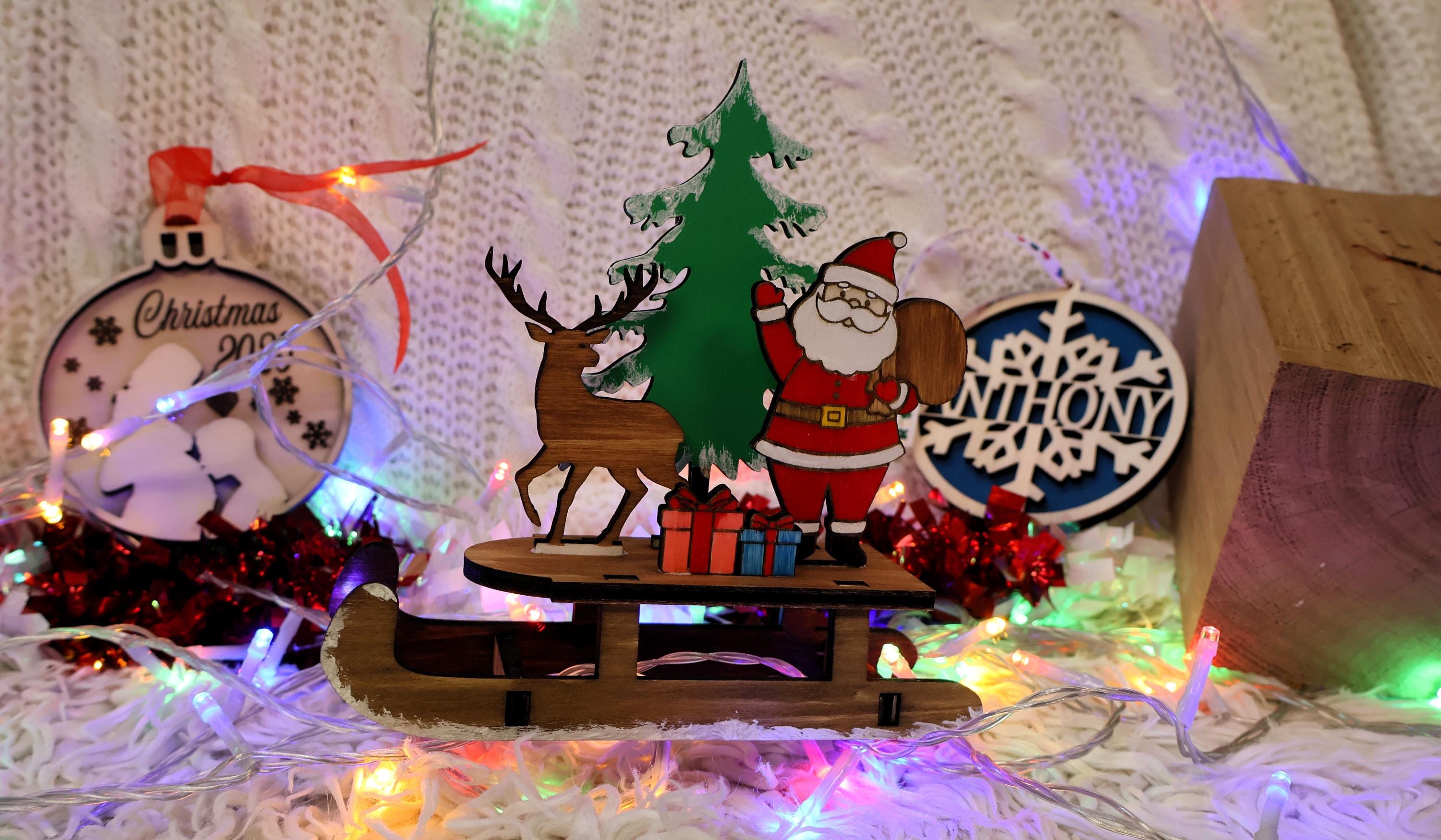 Wooden Christmas Sled DIY – Assemble & Paint Holiday Decoration for Kids and Christmas Lovers