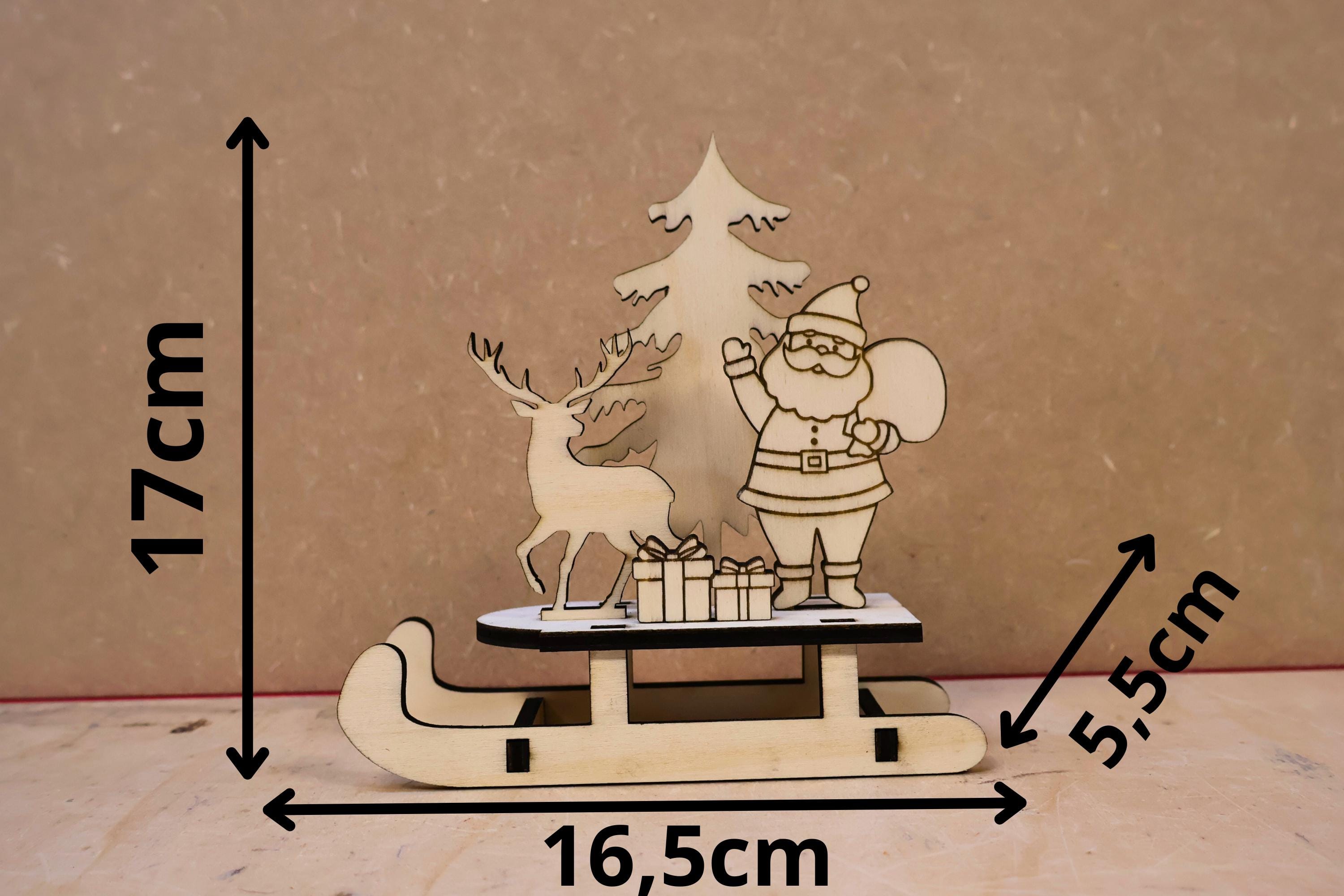 Wooden Christmas Sled DIY – Assemble & Paint Holiday Decoration for Kids and Christmas Lovers