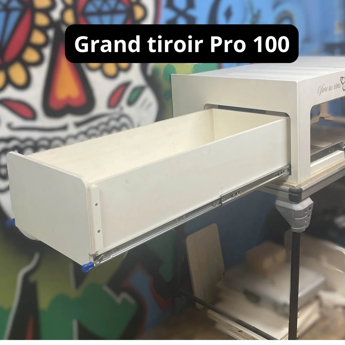 lit peigne évolutif modulable van aménagé bois fabrication artisanal français avec grand tiroir de 100cm