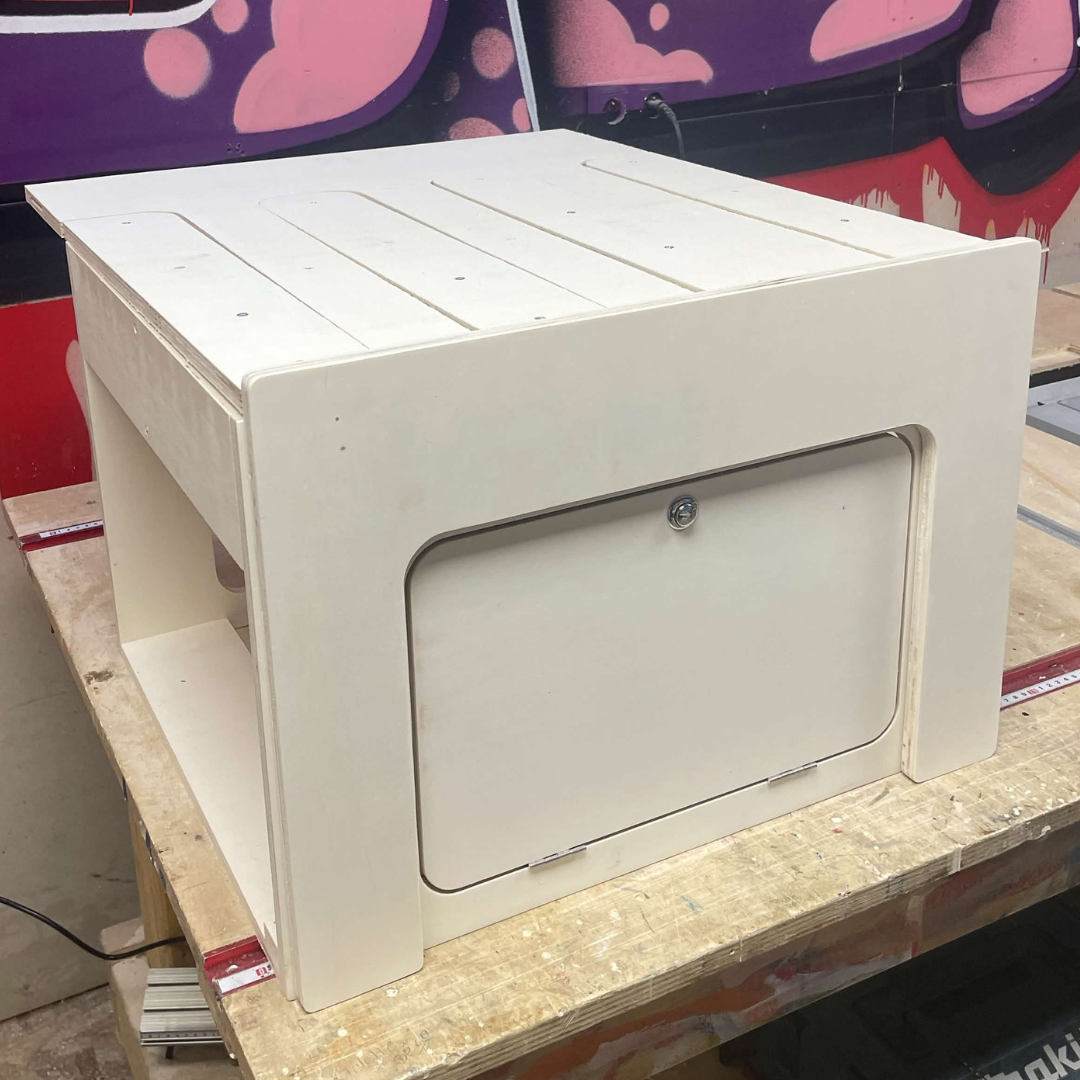 Lit peigne modulaire 120cm en bois pour van aménagé avec rangement