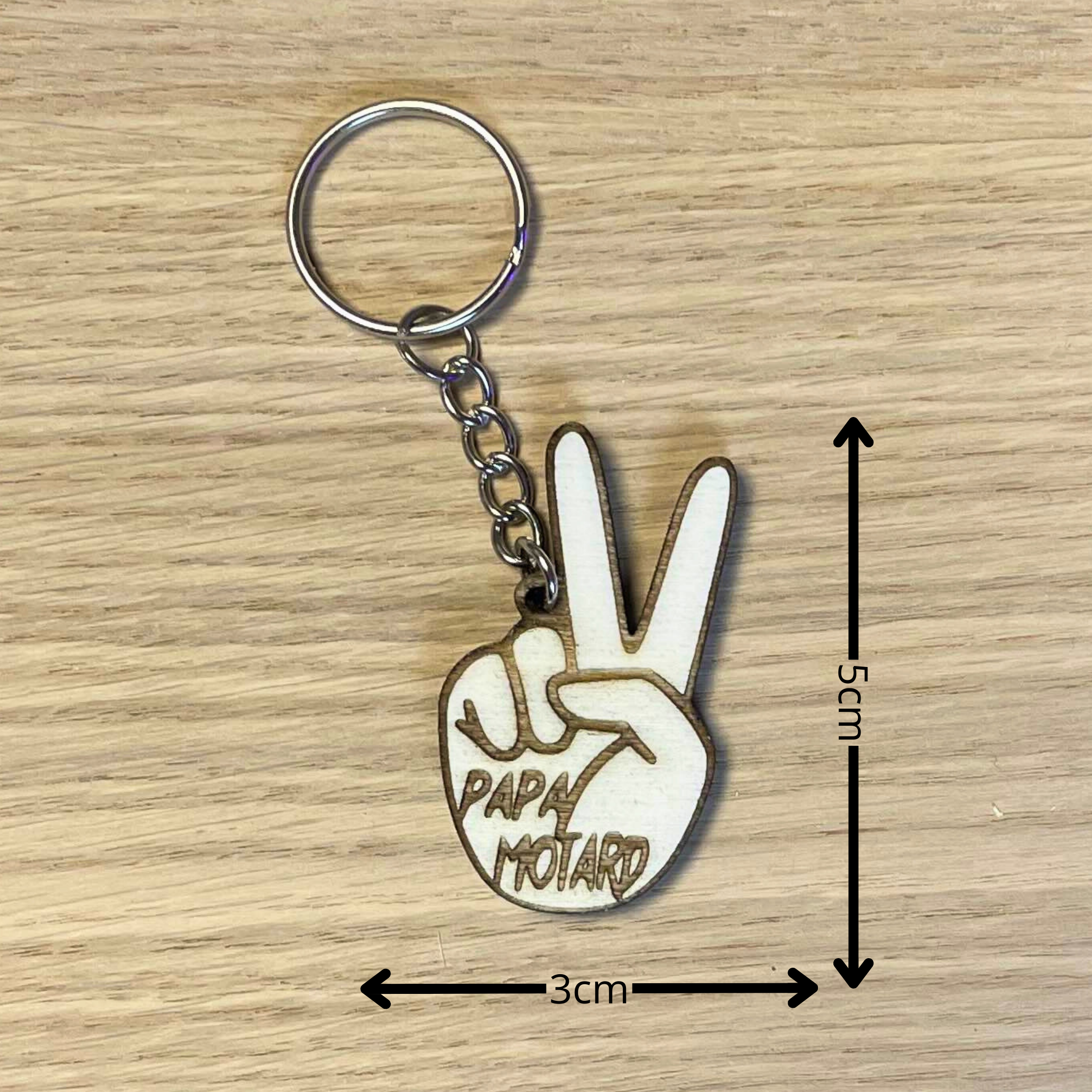 porte clé fête des père, cadeau motard. Fabrication artisanale française