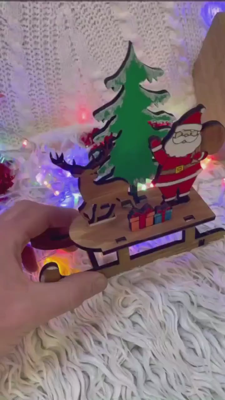 Wooden Christmas Sled DIY – Assemble & Paint Holiday Decoration for Kids and Christmas Lovers