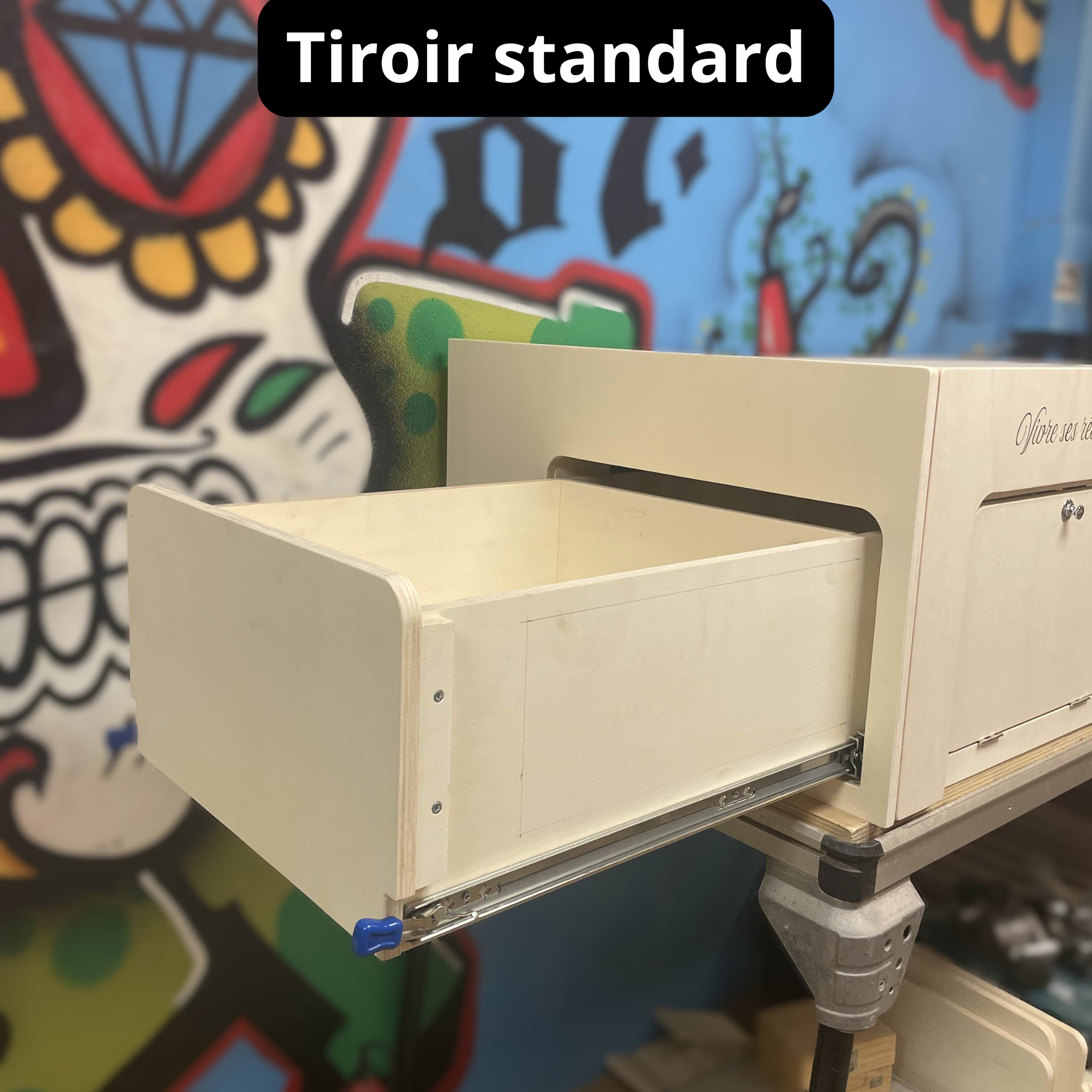 Lit peigne en bois pour van aménagé Modulaire & rangement L140cm